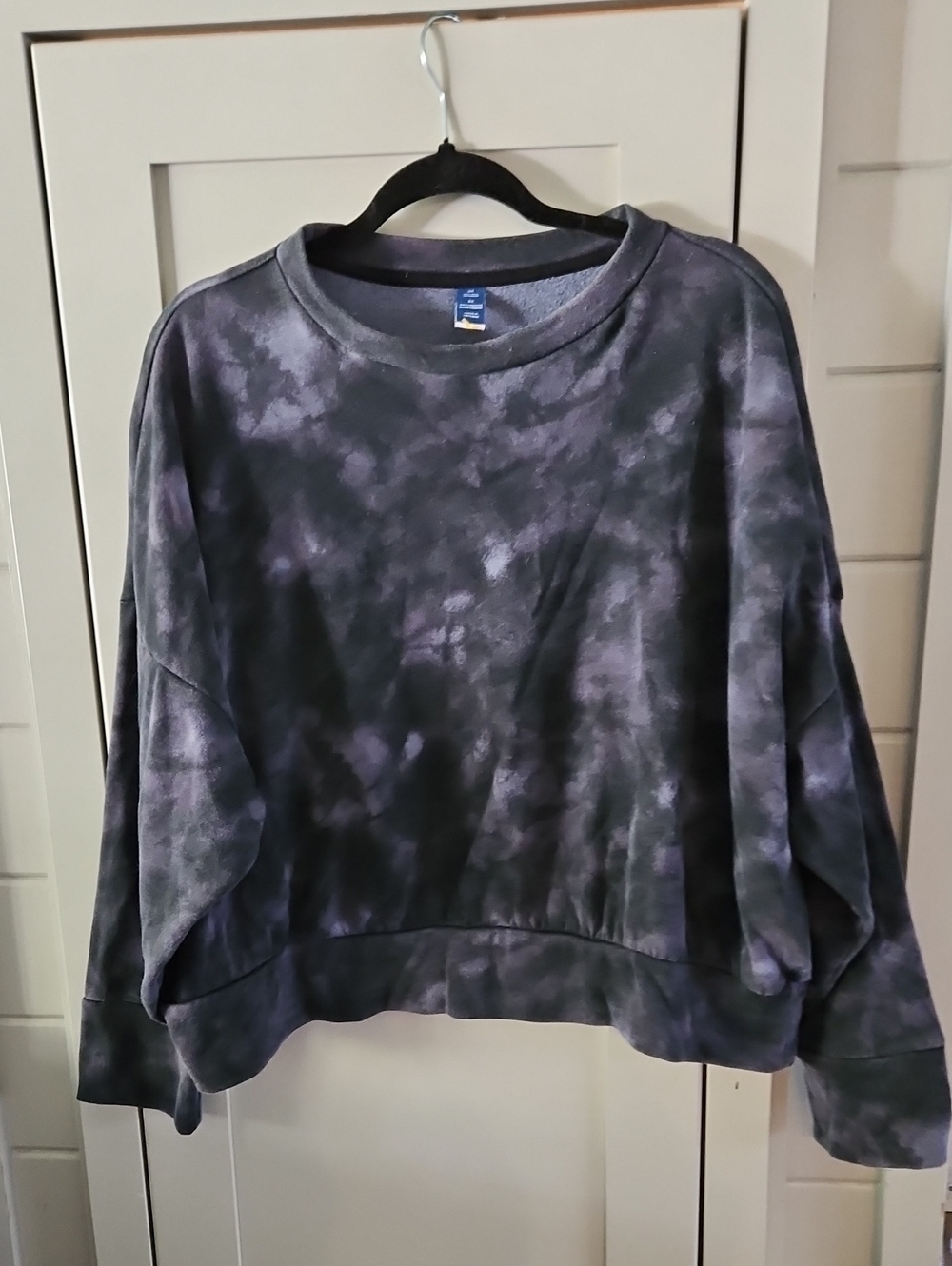 Old Navy Tie-Dye Crewneck Sweatshirt in Dark Gray/blaxk Sz2X Ptp29 L23